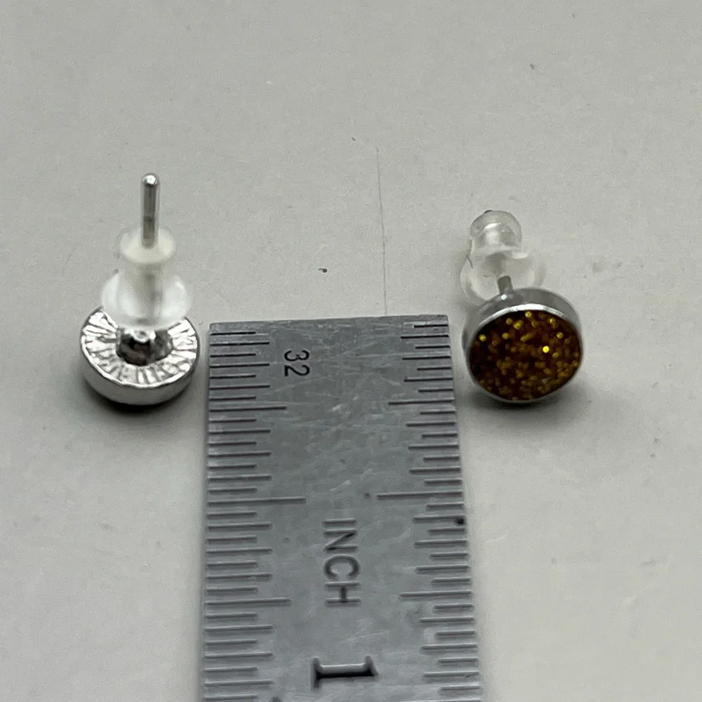 4 pair Elegant Silver and Red Earrings Set